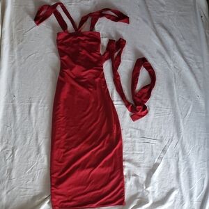 Fashion Nova Elegant Scarlet Midi Dress